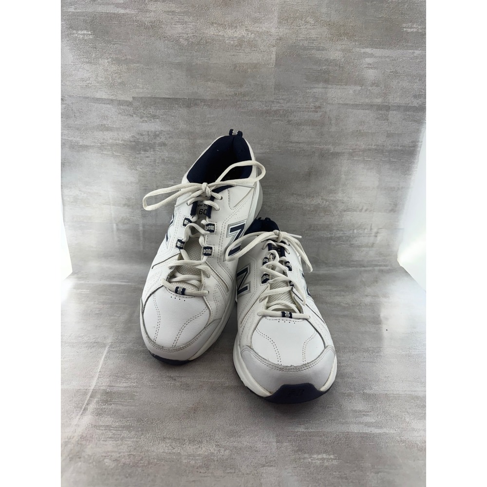 New Balance 608v5 Men Sz 8.5 4E Extra Wide White Navy Training Shoes MX608WN5